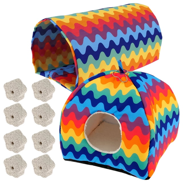 Wekvgz Guinea Pig Hideout Colorful Guinea Pig Cave Bed Guinea Pig Tunnel for Small Animals Hanging Guinea Pig House Bed Cage Accessories for Hamster Rabbit