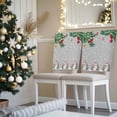 thumbnail image 3 of Christmas Tree Chair Covers Set of 8 Snowman Winter Red Birds Snowflakes Grey Chair Back Covers Stretch Removable Washable Slipcovers Protector for Dining Room Kitchen Party Decor, 3 of 5