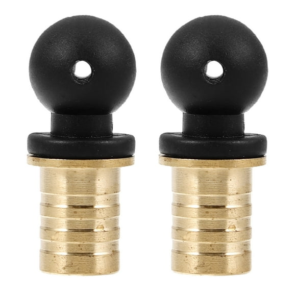 KAKOWELY Elegant Gourd Shaped Wine Stopper for Beverage Preservation Made from Durable Brass and Silicone Multi Color,1.18"X0.31"X0.31"