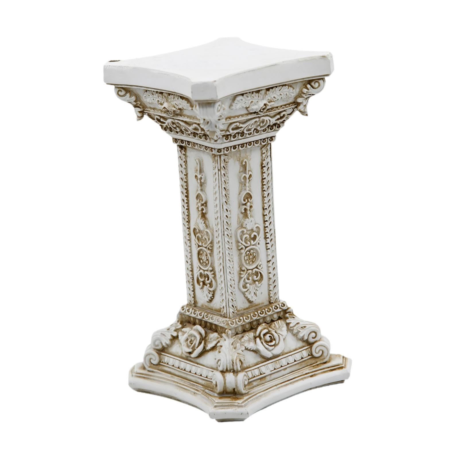 Roman Pillar Garden Statues Resin Roman Column Figurines Display Pedestals Stand Sculptures Garden Outdoor Indoor Decors