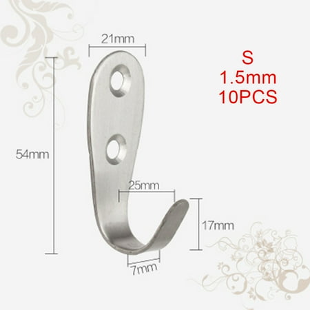 

Goodhd 10XSolid Stainless Steel Wall Mount Single Hook Heavy Duty Rustproof Coat Hanger