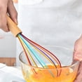 thumbnail image 6 of KMSS 10 inch Egg Whisk Beater Silicone Whisks Wooden Handle Heat Resistant Non-scratch for Cooking Nonstick Cookware Kitchen Tools (4 Pcs), 6 of 7