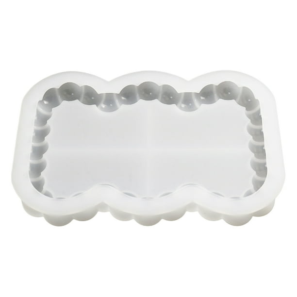 Molde de bandeja de burbujas de silicona, posavasos de resina, bandeja de joyería, molde para decoración del hogar