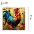 thumbnail image 2 of 12 Inch Wall Clock Battery Operated Silent Clock Decorative for Office, Kitchen, Outdoor, Living Room，Colorful Rooster Creative, 2 of 4