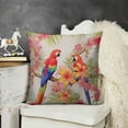 thumbnail image 2 of Parrot Throw Pillow Cushion Case, Forest Animal and Native Dreamcatchers Folk Art Exotic Design, Decorative Square Accent Pillow Cover, Multicolor, 2 of 5