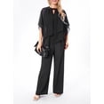 thumbnail image 5 of Caoirhny Women's 2 Piece Casual Outfits Half Sleeve Irregular Tops Solid Color Pants Sets Streetwear, 5 of 8