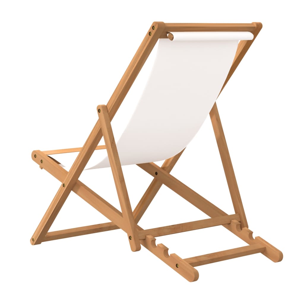 vidaXL Deck Chair Teak 22.1"x41.3"x37.8" Blue - image 5 of 60