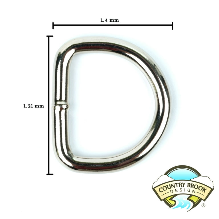 1 inch Heavy D-Rings for 1 webbing, D-Rings 1 Nickel (4 pack)