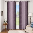 thumbnail image 5 of Ombre Purple Wavy Line Blackout Curtains,2 Panels,63 Inch Length,Room Darking Thermal Insulated Window Drapes for Bedroom, 5 of 8