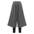 thumbnail image 1 of Gibobby pantalones de vestir mujer Leggings con forro polar grueso para mujer, falda con dos partes inferiores, pantalones cálidos, pantalones largos elásticos（Gris， XL), 1 of 3