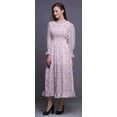 thumbnail image 3 of Bimba Robe Longue Décontractée à Volants pour Femmes, Imprimée, Taille Smockée, Medium, 3 of 5