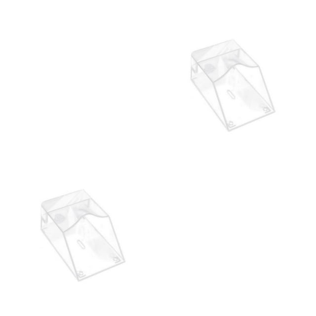 Bearachild Cubierta de timbre ABS impermeable exterior transparente transparente hogar Oficina Hotel puerta campana Protector Accesorios Se muestra como imagen 2piezas