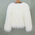 thumbnail image 4 of Hfyihgf Womens Yk2 Pullover Sweaters Long Sleeve Fall Winter Clothes Warm Shaggy Faux Fur Fringe Plus Size Cropped Tops Outwear White M, 4 of 5