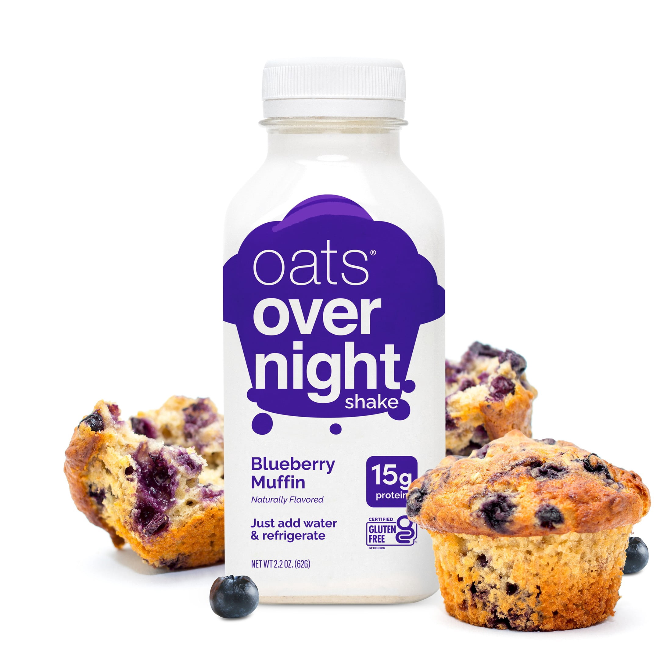 Oats Overnight Blueberry Muffin Protein Overnight Oatmeal Shake, 2.2 oz, 1 Count