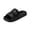 Black#017, variant on Domuza Mens Puffy Petal‑Shaped Strap All‑Season EVA House Slippers, Thick Cushioned Non‑slip Indoor Slide Sandals