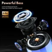 JYX Bluetooth Speaker, Waterproof Party Speaker, Portable Outdoor Speaker with 11 Light Mode, D21