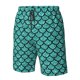 thumbnail image 4 of Balery Aquamarine Glitter Traje de Baño Estilo Hawaiano para Hombre, Shorts de Secado Rápido con Bolsillos-Medium, 4 of 6