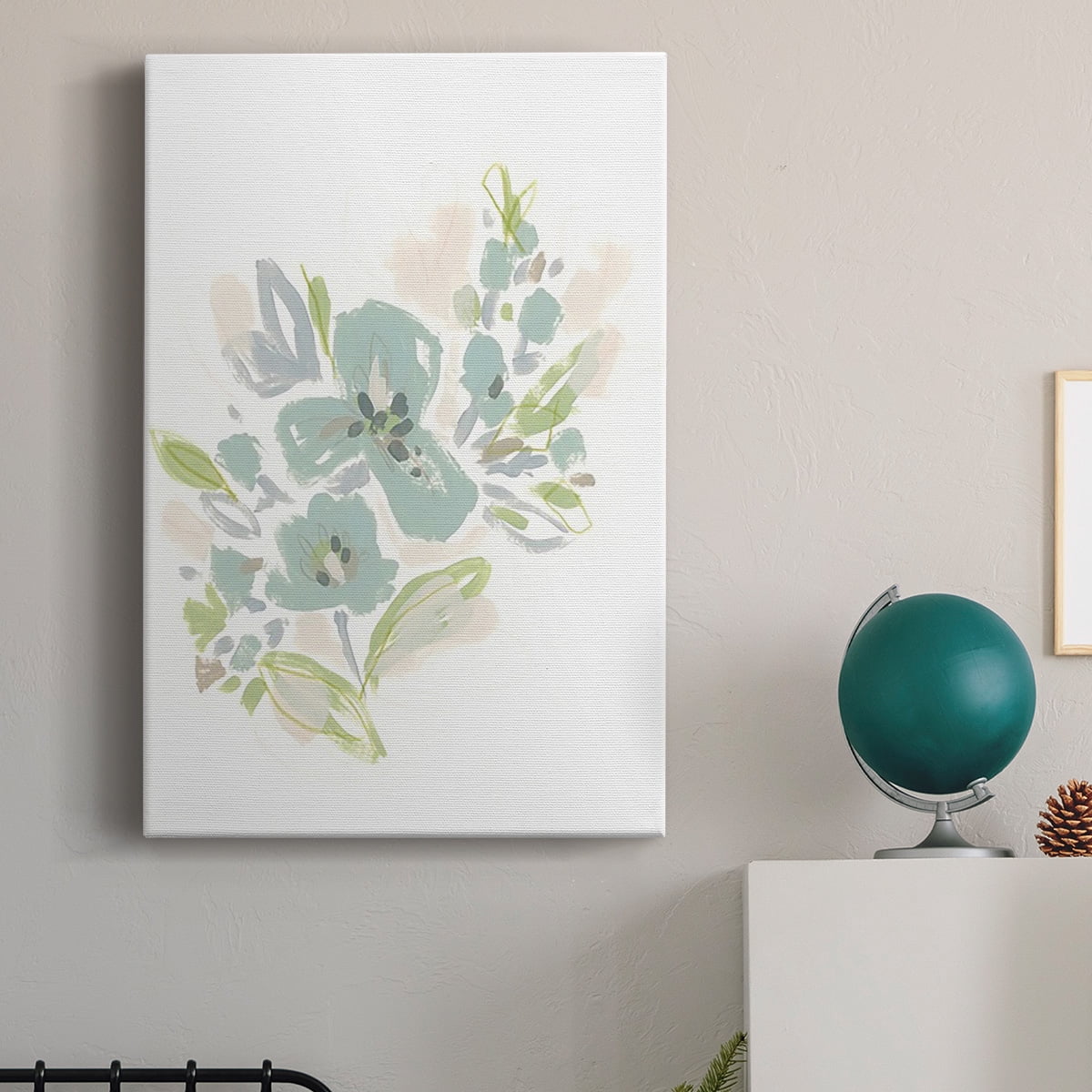 Seafoam Petals III Premium Gallery Wrapped Canvas - Ready to Hang