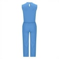 thumbnail image 5 of Casual Beach Outfits for Women Womens Two Piece Sets Clothing Set Female V-Neck Sleeveless Tops Pants Sets Long Pant Style S_268 Women's Tracksuits Blue XL, 5 of 6