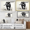 thumbnail image 4 of Designart "Silent Stalker Ink Grey and White Panther" Animals Canvas Wall Art, 4 of 5