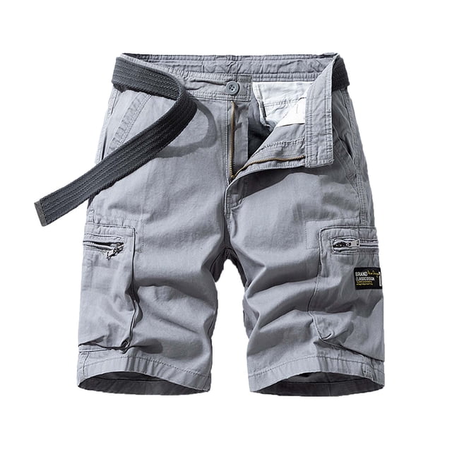 pstuiky Pantalones cortos deportivos para hombre, Pantalones cortos cargo de talla grande para hombre, con múltiples bolsillos, holgados, para playa y verano Pantalones cortos de golf