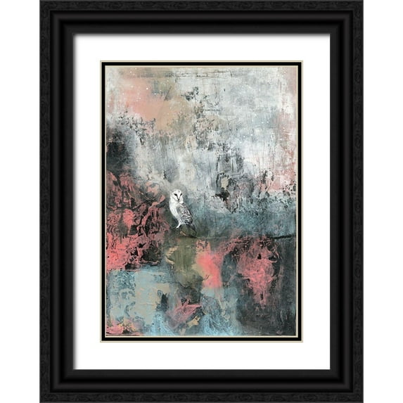 Ogren, Sarah 11x14 Black Ornate Wood Framed with Double Matting Museum Art Print Titled - Early Morning Owl