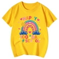 thumbnail image 4 of Letdown Happy 100 Days of School T-Shirt Kids Short Sleeve Tops Cute Graphic Tee for Toddler Boys Girls (Yellow,8-9 Years), 4 of 4