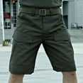 thumbnail image 6 of Lovskoo 2024 Men's Cargo Shorts Solid Color Hiking Shorts Quick Dry Work Shorts Casual with Multi-Pockets No Belt Olive Green M, 6 of 9