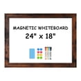 thumbnail image 3 of DOLLAR BOSS Magnetic Dry Erase Whiteboard, 18"x24" Magnetic Whiteboard for Wall Vintage Wood Frame Wall-Mounted White Board Decorative Notice Board for Wall, Office, Home 4 Markers 8 Magnets, 3 of 11