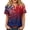 04-Deep Red, variant on 250th Anniversary USA Polo Shirt for Women, 4th of July Patriotic Short Sleeve Henley Button Down Tops for Independence Day