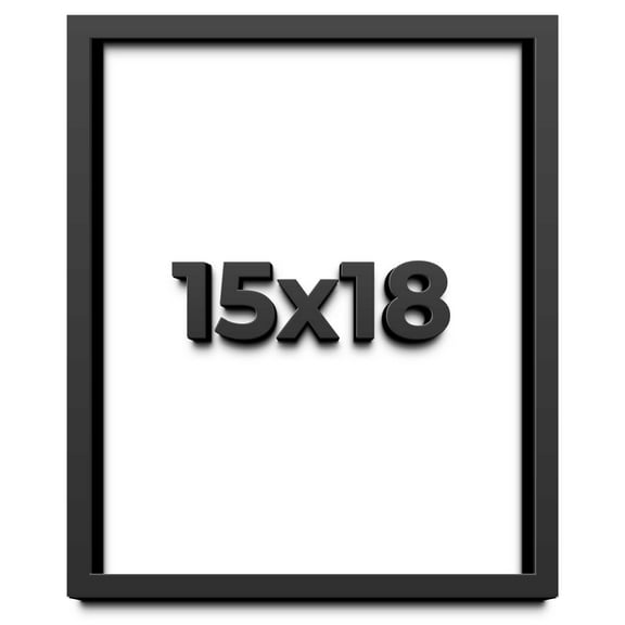 15x18 Shadow Box Frame Black | 1 inches Deep Real Wood Contemporary Shadowbox Display Frame | UV