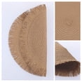 thumbnail image 2 of Unique Bargains Rustic Tassel Place Mats Set of 6 for Dining Table Decor Coffee 15x15in, 2 of 6