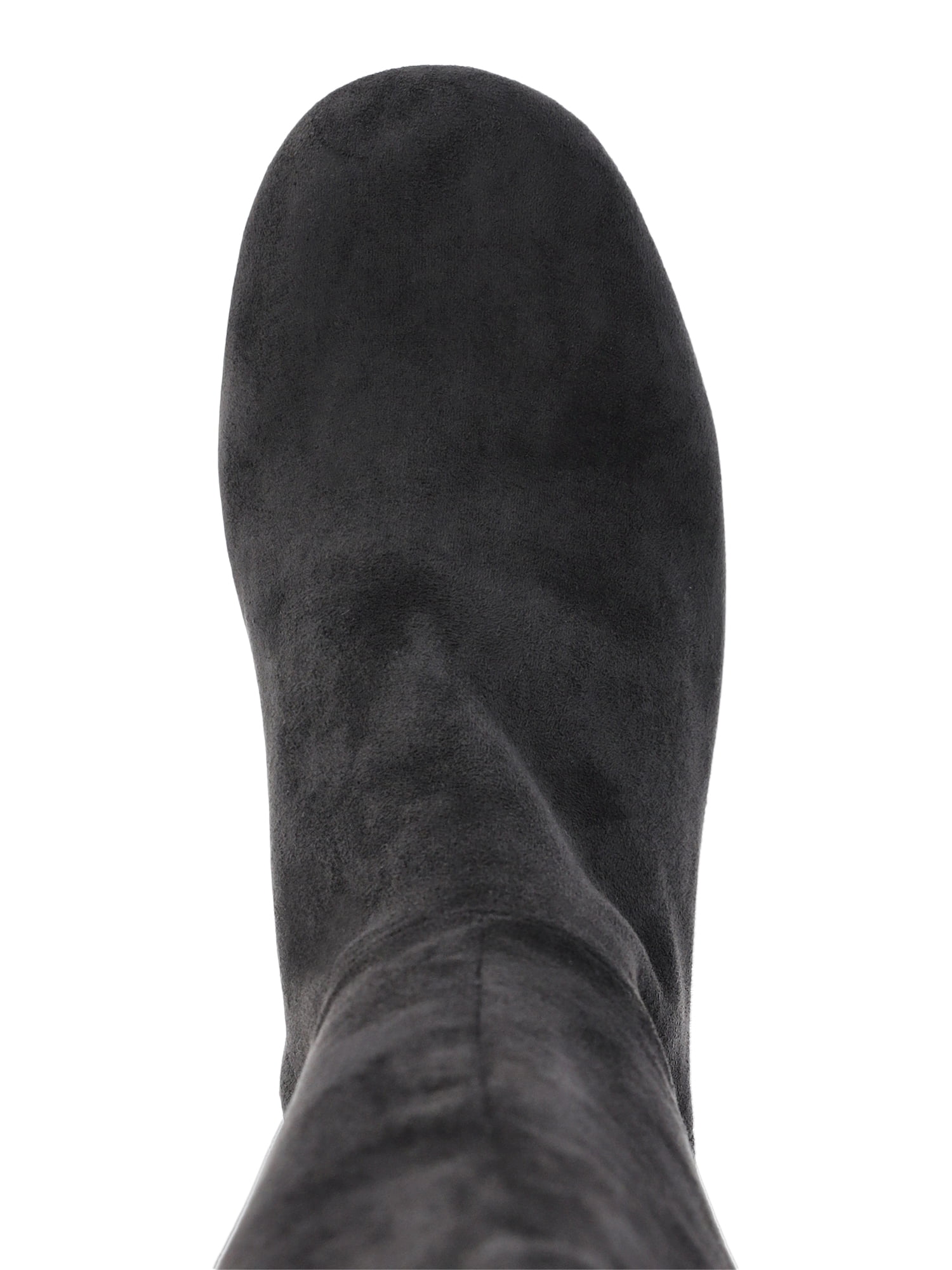 Time and Tru Women's Faux Suede Tall Block Heel Boots