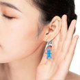 thumbnail image 2 of 1 Pair Dangle Earrings Baby Shower Accessories Women Baby Doll Pendant Drop Earrings Ear Clips--B--Green--Product code 83087 B Green, 2 of 2
