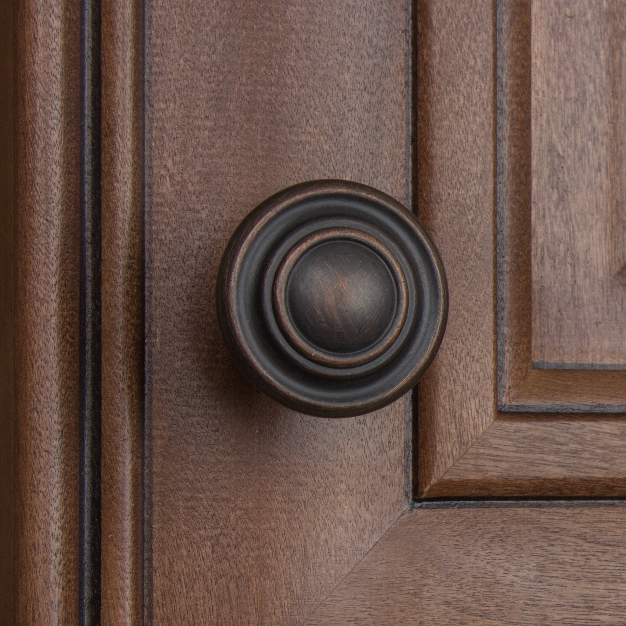 GlideRite 1.25 in. Classic Round Ring Cabinet Knobs, Oil Rubbed Bronze, Pack of 25