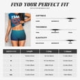 thumbnail image 5 of Daiia Blue and Teal Gradient Pattern Women's Workout Shorts Biker Shorts - High Waisted Workout Spandex Tummy Control Gym Running Yoga Shorts-Small, 5 of 8
