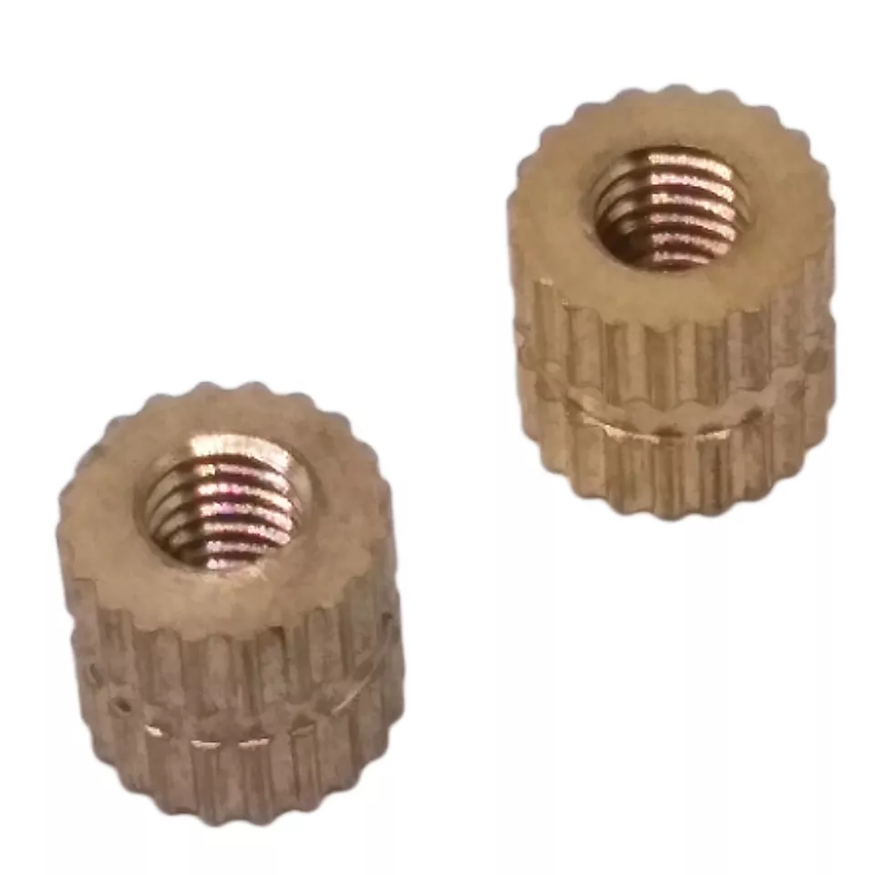 CIRCLE- Us Stock 50X M3 L5Mm Od5.3Mm Brass Cylinder Knurled Threaded Insert Embedded Nut