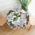 thumbnail image 2 of Merry Christmas Tablecloth Round 60 Inch Snowflake Tablecloth Washable Table Cover with Winter Xmas Table Cloth for Kitchen Dining Room Christmas Party Picnic Patio, 2 of 6
