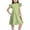 v#165Green247, variant on Rggeeun Baby Girls Dress Solid Color Smocked Fly Sleeve Crew Neck Ribbed Knee Length A Line Relaxed Fit With Pleated Ruffle For Daily Wear Delicate Sundress,Red,12-13 Years