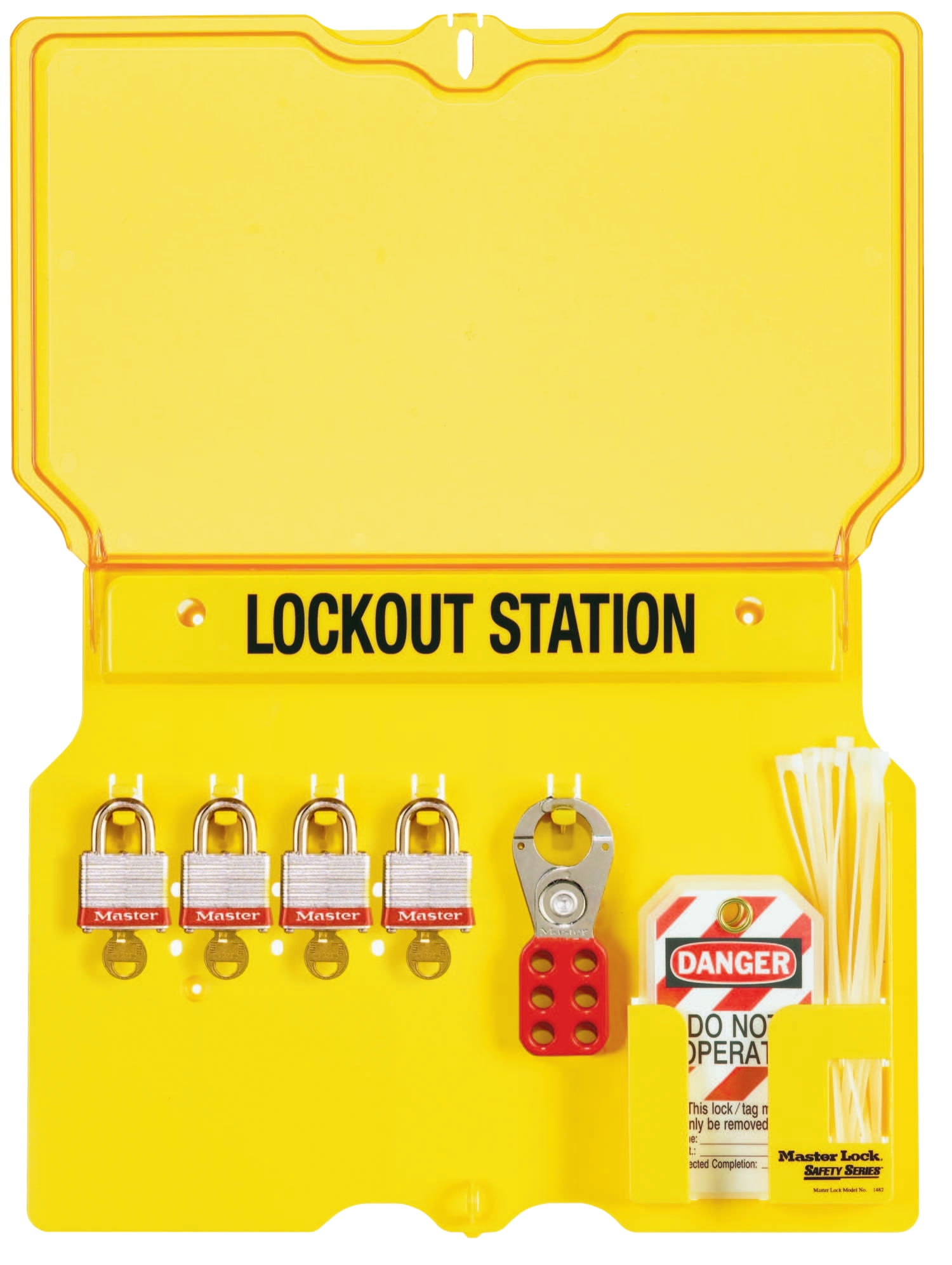 Master Lock Safety Series Lockout Stations with Key Registration Card