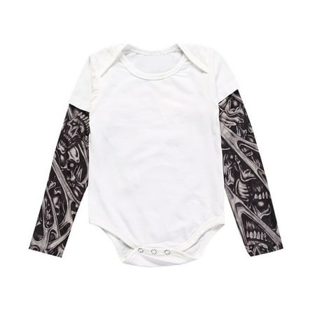 

Fidelma Boys Romper&Jumpsuit Newborn Baby Boy Printed Long Sleeve Patchwork Romper Autumn Bodysuit White-80