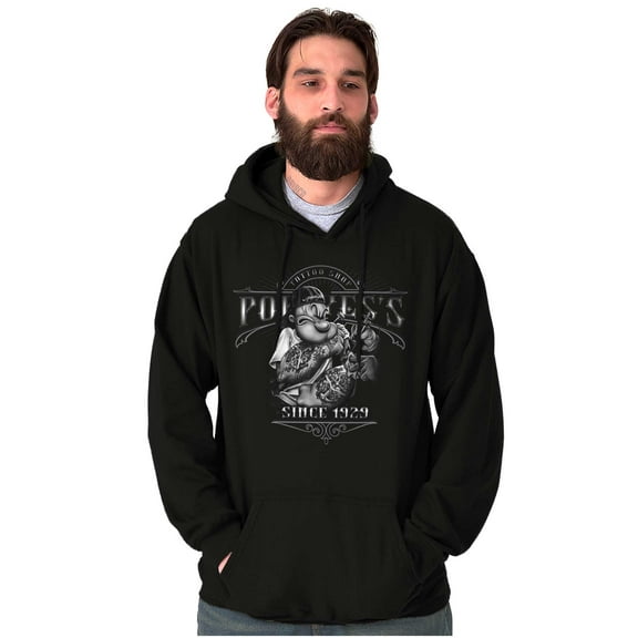 Cool Popeye's Tattoo Shop Cartoon Hoodie Sweatshirt Women Men Brisco Brands S