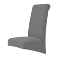 thumbnail image 2 of GUOOL Modern Soft High Back Chair Cover Stretch Velvet Corn Fleece Slipcover Removable Dark Gray, 2 of 9