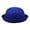 Blue, variant on Classic Wool Panama Bowler Hat for Men and Women Elegant Roll Up Brim Solid Round Cap Timeless Bucket Headwear