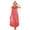 Watermelon Red, variant on Timegard Dresses for Women Sleepwear Ruffle Scoop Neck Sleeveless Loose Comfy Home Dress Pajamas