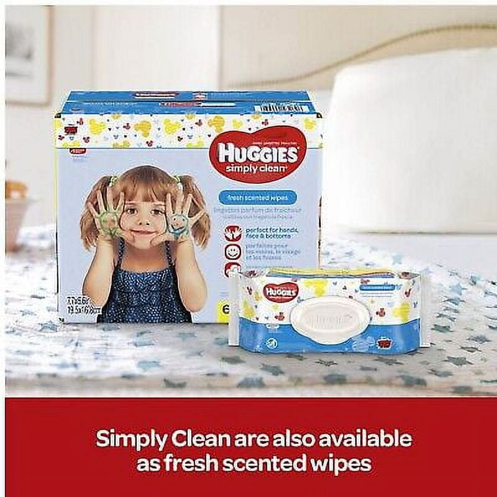 Huggies Simply Clean Unscented Baby Wipes  11 Flip-Top Packs (704 Wipes Total)