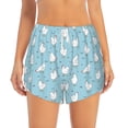 thumbnail image 2 of Goofa Funny Chicken Printed Women 2 in 1 Running Shorts,Quick Dry Athletic Workout Shorts,High Waisted Athletic Shorts with Liner Pockets-Small, 2 of 9