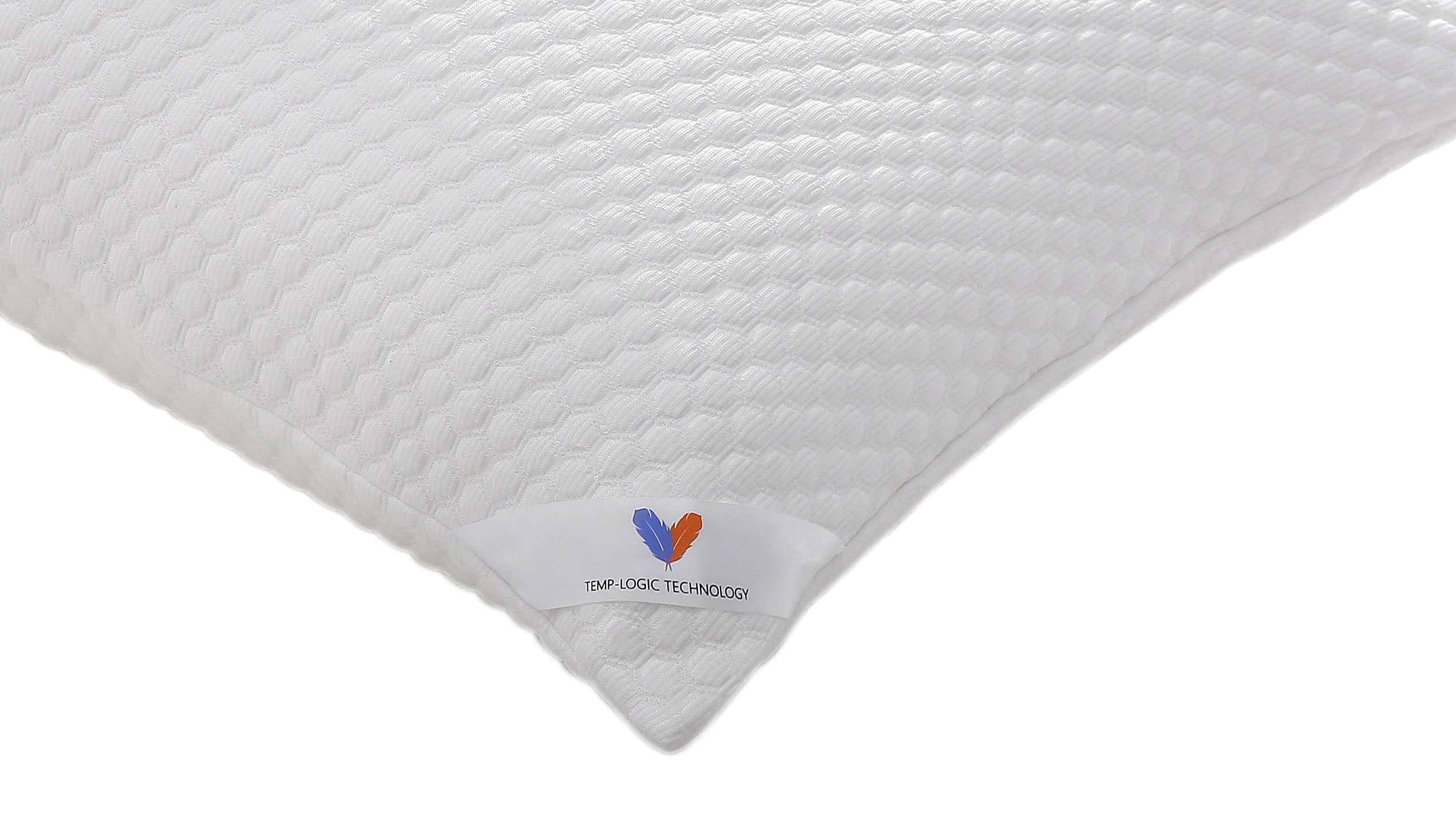 St. James Home Cooling Knit Bed Pillow with Nano Feather Fill and Removable Cover, Queen