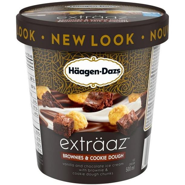 Crème glacée HÄAGEN-DAZS® Exträaz(MC) Brownies et pâte à biscuits 500 ml