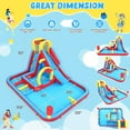 thumbnail image 5 of Adnoom 12-in-1 Bounce House with 480W Blower, Inflatable Water Slide for Big Kids, Jumping Castle with Dual Pools, Water Cannon, Basketball Hoop & Obstacle Crossing, Water Park for Backyard, 5 of 9